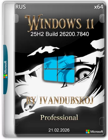 Windows 11 Pro 25Н2 (build 26200.7840) by ivandubskoj 21.02.2026