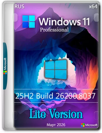 Windows 11 Lite 25H2 Pro build 26200.8037